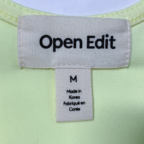 OPEN EDIT  Shirred Cap Sleeve Bodysuit in Yellow Lemonade - Picture 6 of 8